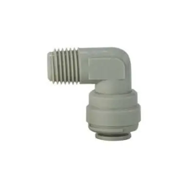 Midland Industries 20070P - 90° Fixed Elbow, 1/4" Push" Tube x 1/4" NPT(M)F, Plastic