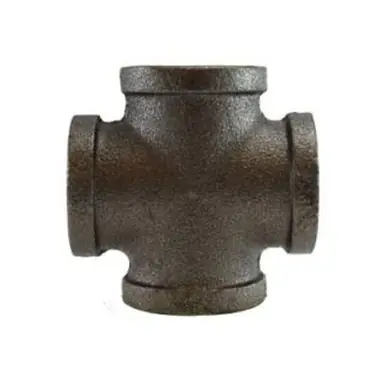 Midland Industries 65395 - Cross, 1" FPT x 1" FPT x 1" FPT x 1" FPT, Iron, Black