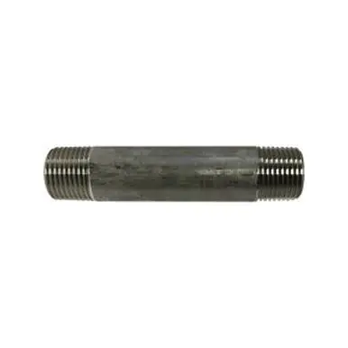 Midland Industries 48051 - Welded Pipe Nipple, 3/8" MPT x 3/8" MPT, 7" L, Stainless Steel, SCH 40