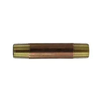 Midland Industries 40068 - Seamless Pipe Nipple, 1/2" MPT x 1/2" MPT, 5" Brass