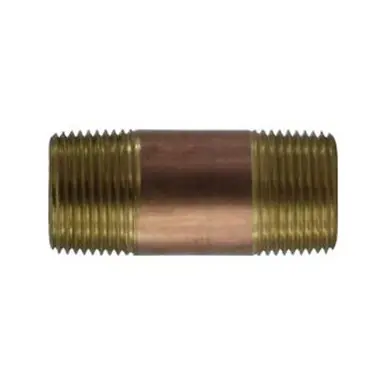 Midland Industries 42105 - Nipple, 1" MPT x 1" MPT, 4" Brass