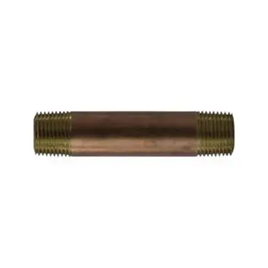 Midland Industries 42044 - Nipple, 3/8" MPT x 3/8" MPT, 3" Brass