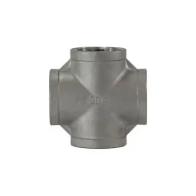 Midland Industries 62396 - Cross, 1-1/4" FPT x 1-1/4" FPT x 1-1/4" FPT x 1-1/4" FPT, Stainless Steel