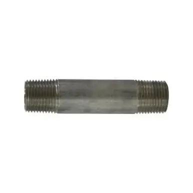 Midland Industries 48060 - Welded Pipe Nipple, 1/2" MPT x 1/2" MPT, 1-1/8" L, Stainless Steel, SCH