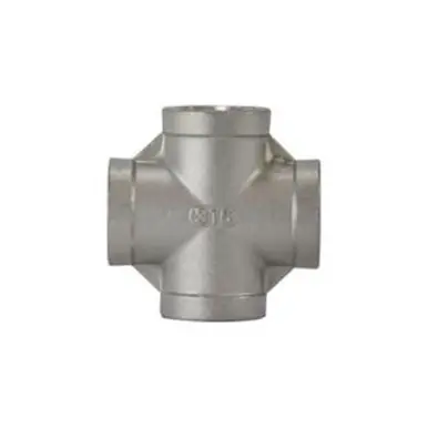 Midland Industries 63392 - Cross, 3/8" FPT x 3/8" FPT x 3/8" FPT x 3/8" FPT, Stainless Steel