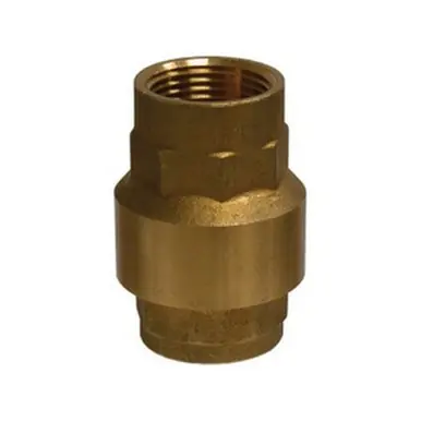 Midland Industries 944406V - In-Line Check Valve, 1-1/4" Nominal, NPT(F) x NPT(F), Brass Body,