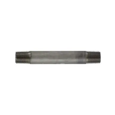 Midland Industries 48026 - Welded Pipe Nipple, 1/4" MPT x 1/4" MPT, 4" L, Stainless Steel, SCH 40