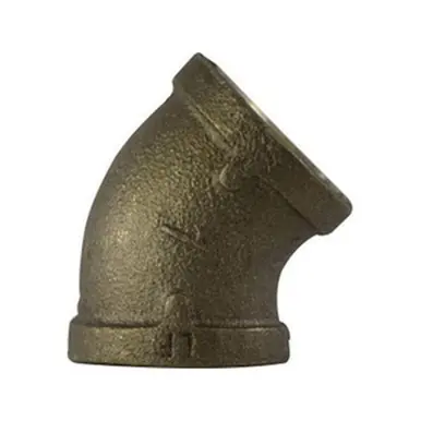 Midland Industries 44191LF - 45° Street Elbow, 4" FPT x 4" FPT, Bronze