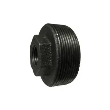 Midland Industries 64515 - Reducer Hex Bushing, 1-1/4" MPT x 3/8" FPT, Iron, Galvanized