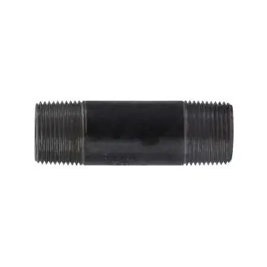 Midland Industries 59101SMLSXX - Seamless Pipe Nipple, 1" MPT x 1" MPT, 2" L, Steel, Black, XXH
