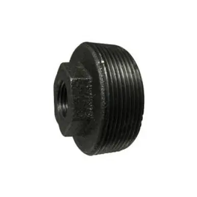 Midland Industries 64529 - Reducer Hex Bushing, 2" MPT x 1" FPT, Iron, Galvanized