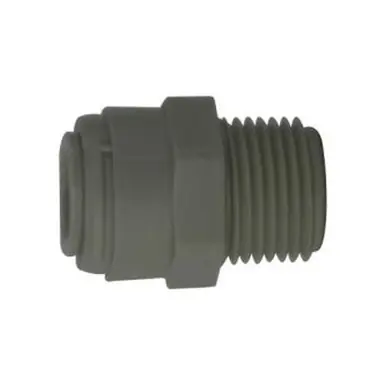Midland Industries 20054P - Adapter, 1/4" Push-In x 1/8" MIP, Polypropylene