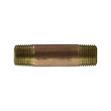 Midland Industries 42062 - Nipple, 1/2" MPT x 1/2" MPT, 2" Brass