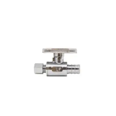 Midland Industries 746538 - Straight Supply Stop, 1/2 x 3/8" Nominal, PEX x Compression, Brass Body