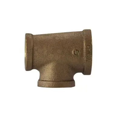 Midland Industries 44287 - Reducing Tee, 3/4" FPT x 1/2" FPT x 1/2" FPT, Bronze