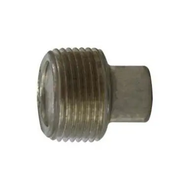 Midland Industries 63680 - Solid Hex Head Plug, 1/8" MPT, Stainless Steel, 150 lb