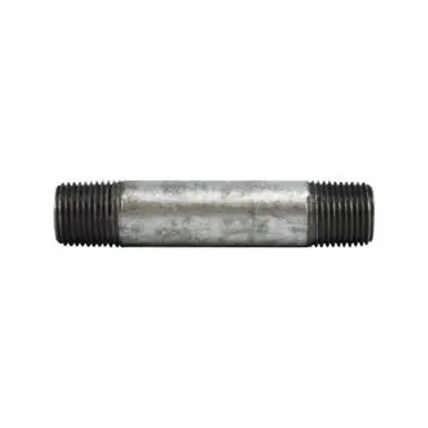 Midland Industries 58070 - Pipe Nipple, 1/2" MPT x 1/2" MPT, 6" L, Steel, Galvanized, SCH 80
