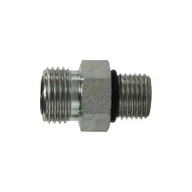 Midland Industries FS6400O46 - Straight Connector, 9/16" Male ORFS x 9/16" Male ORB, Steel