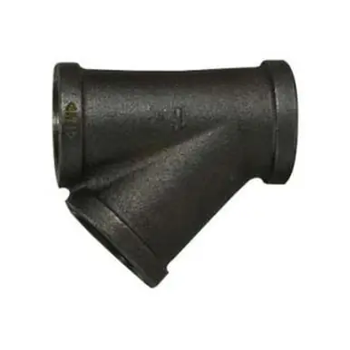 Midland Industries 64971 - Lateral Wye, 4" FPT x 4" FPT x 4" FPT, Iron, Galvanized
