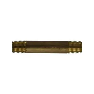 Midland Industries 40026 - Seamless Pipe Nipple, 1/4" MPT x 1/4" MPT, 4" Brass