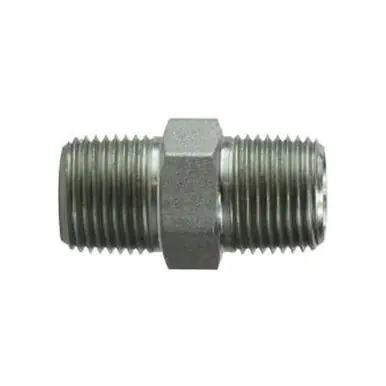 Midland Industries 540422 - Hex Nipple, 1/8" MPT x 1/8" MPT, Steel