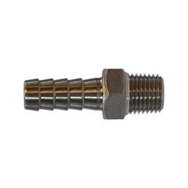 Midland Industries 73976 - Reducing Nose Nipple, 1" Hose Barbed x 1/2" Male BSP, Stainless Steel