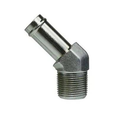 Midland Industries 4503108 - 45° Bead Insert, 5/8 x 1/2", Hose x MIP, Steel