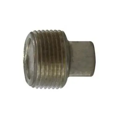 Midland Industries 63682 - Solid Hex Head Plug, 3/8" MPT, Stainless Steel, 150 lb