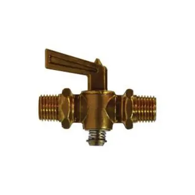 Midland Industries 46166T - Shut-Off Cock, 1/4" Nominal, MIP, forged Brass Body