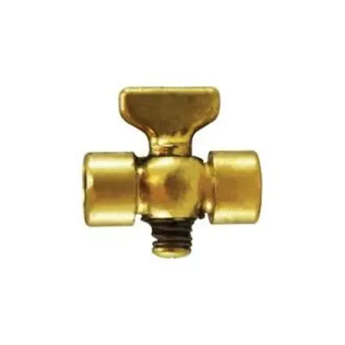 Midland Industries 46351 - Air Cock, 1/4" Nominal, FIP x FIP, Tee, Hex, Brass Body
