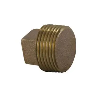 Midland Industries 44674 - Solid Square Head Plug, 3/4" MPT, Bronze