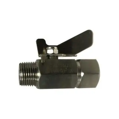 Midland Industries 46904SS - Miniature Ball Valve, 3/8" Nominal, MIP x FIP, 1000 psi WOG Pressure
