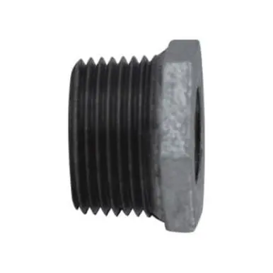 Midland Industries 64540 - Reducer Hex Bushing, 4" MPT x 1-1/2" FPT, Iron, Galvanized