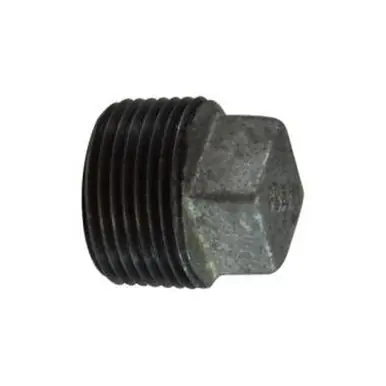 Midland Industries 64658 - Cored Square Head Plug, 2" MPT, Iron, Galvanized