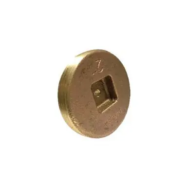 Midland Industries 970704 - Countersunk Cleanout Plug, 3-1/2" MIP, Brass