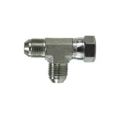 Midland Industries 66025 - Swivel Run Tee, 5/16" JIC x 5/16" FJIC x 5/16" JIC, Steel