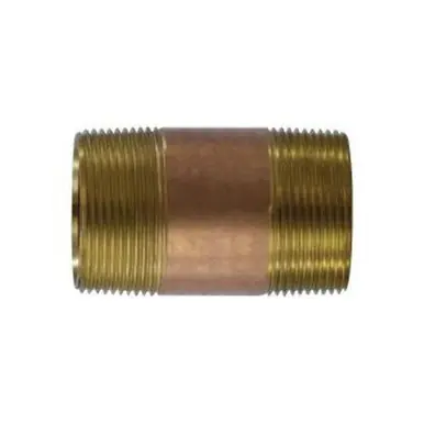 Midland Industries 40140 - Seamless Nipple, 1-1/2" MPT x 1-1/2" MPT, 1-3/4" Brass