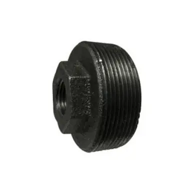 Midland Industries 64525 - Reducer Hex Bushing, 2" MPT x 3/8" FPT, Iron, Galvanized