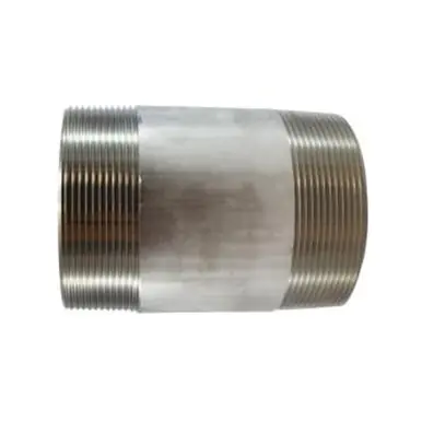 Midland Industries 48233 - Welded Pipe Nipple, 4" MPT x 4" MPT, 12" L, Stainless Steel, SCH 40