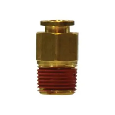 Midland Industries 20054 - Straight Connector, 1/4" Tube OD x 1/8" Male NPTF, Brass