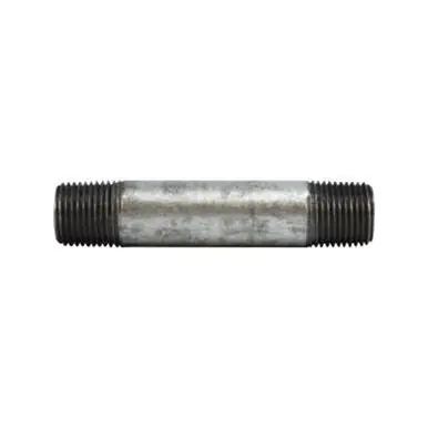 Midland Industries 58020 - Pipe Nipple, 1/4" MPT x 1/4" MPT, Close L, Steel, Galvanized, SCH 80