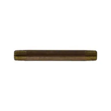 Midland Industries 40005 - Seamless Pipe Nipple, 1/8" MPT x 1/8" MPT, 3" Brass