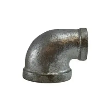 Midland Industries 64138 - 90° Reducing Elbow, 1-1/2" FPT x 1-1/4" FPT, Iron, Galvanized, 150