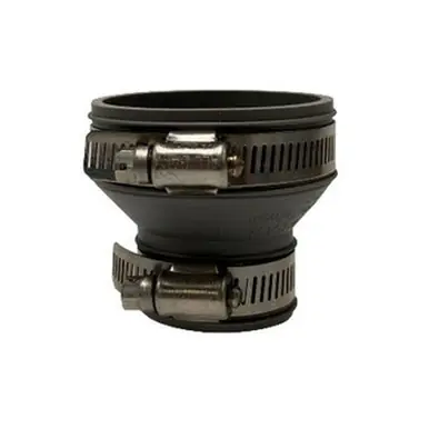 Midland Industries 195521 - Flexible Drain & Trap Coupling, 2" 1-1/2", Rubber, Gray