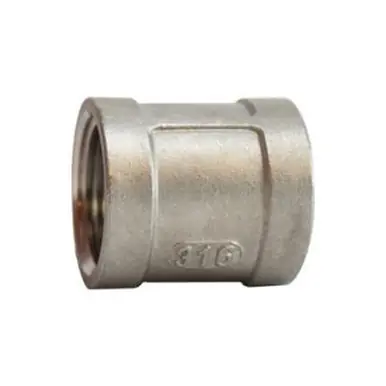 Midland Industries 63412 - Banded Coupling, 3/8" FPT x 3/8" FPT, Stainless Steel, 150 lb