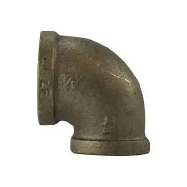 Midland Industries 44127LF - 90° Reducing Elbow, 3/4" FPT x 1/2" FPT, Bronze