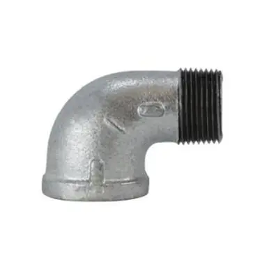 Midland Industries 64166 - 90° Street Elbow, 1-1/4" MPT x 1-1/4" FPT, Iron, Galvanized, 150 lb