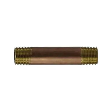 Midland Industries 40045 - Seamless Pipe Nipple, 3/8" MPT x 3/8" MPT, 3-1/2", Brass