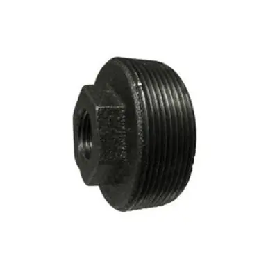 Midland Industries 64553 - Reducer Hex Bushing, 4" MPT x 1" FPT, Iron, Galvanized