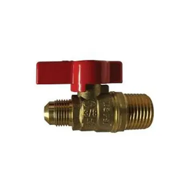 Midland Industries 943348 - Gas Ball Valve, 1/2" Nominal, MIP x Flared, 125 psi Pressure, 32 to 149°
